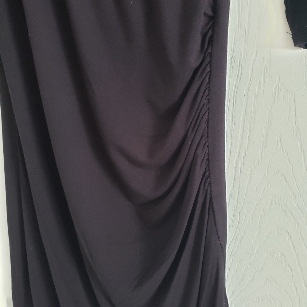 ⭐3/$24⭐ Le Chateau Women's Fitted Rouching Black Dress Size S - Picture 8 of 10